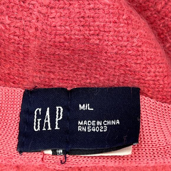 Vintage GAP Bucket Hat Knit Soft Bow Pink Y2K Angora Blend Knit - Picture 5 of 7